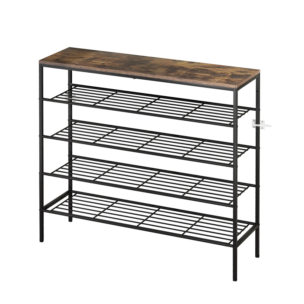 5 Tier Shoe Storage Organiser Walnut