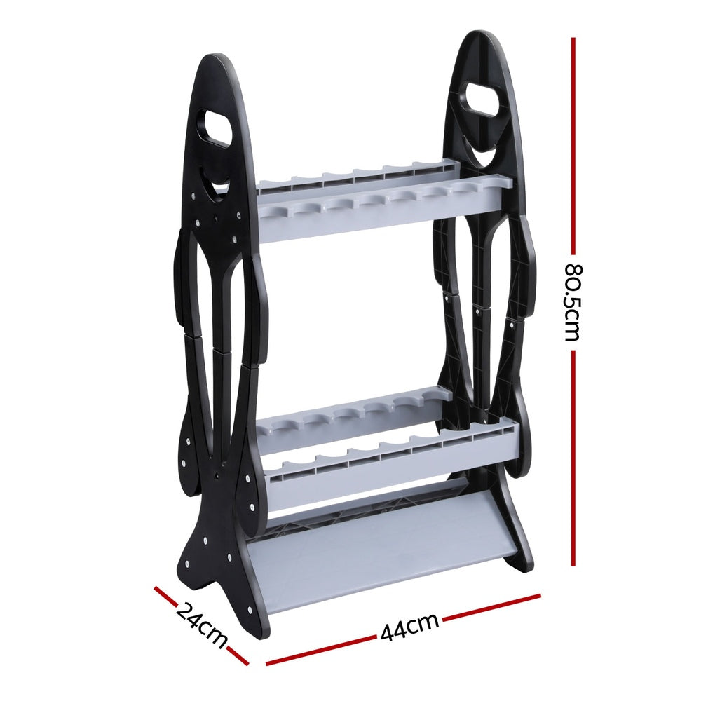 Fishing Rod Holder 16 Storage Rack Fishing Pole Stand Garage Organiser Holds