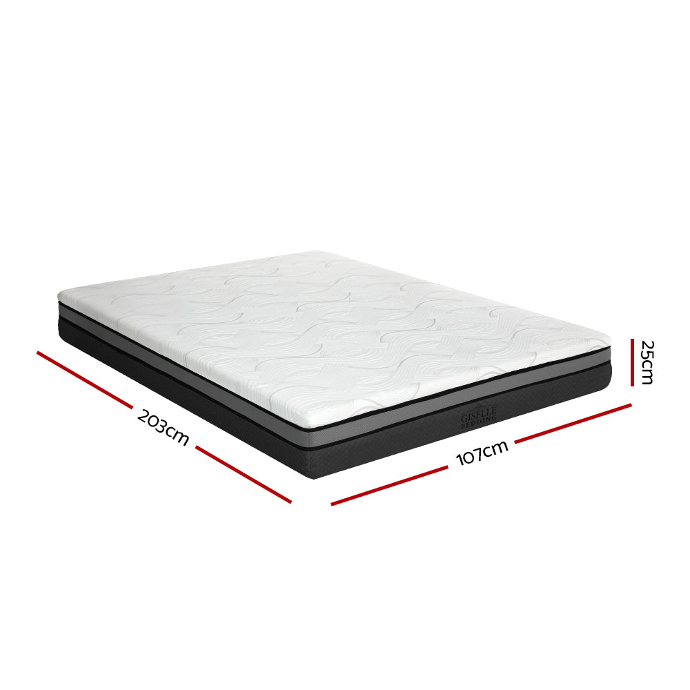 Belle Cool Gel Memory Foam Queen Mattress 25cm Thick - King Single
