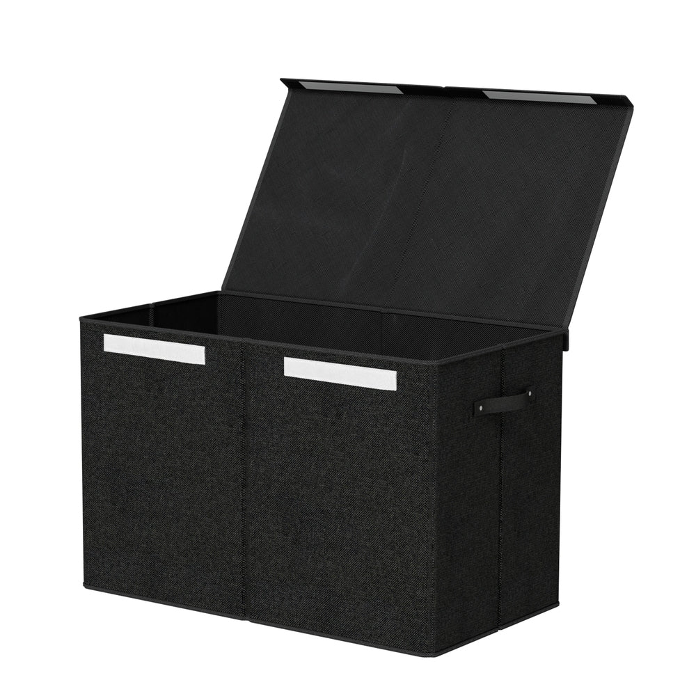 Large Toy Box Chest Storage with Flip-Top Lid Foldable Organiser Bins
