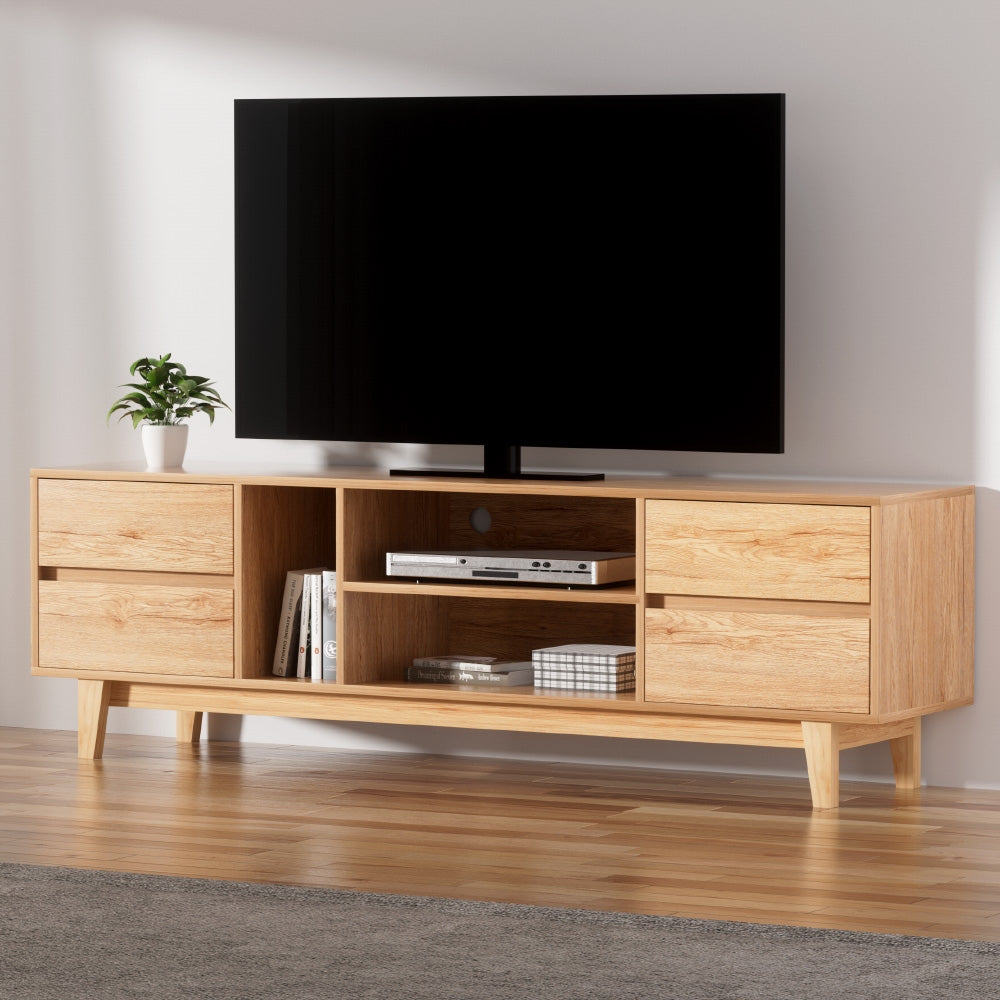 180cm Wooden Lowline TV Cabinet Entertainment Unit Stand with Storage Drawer and Shelf