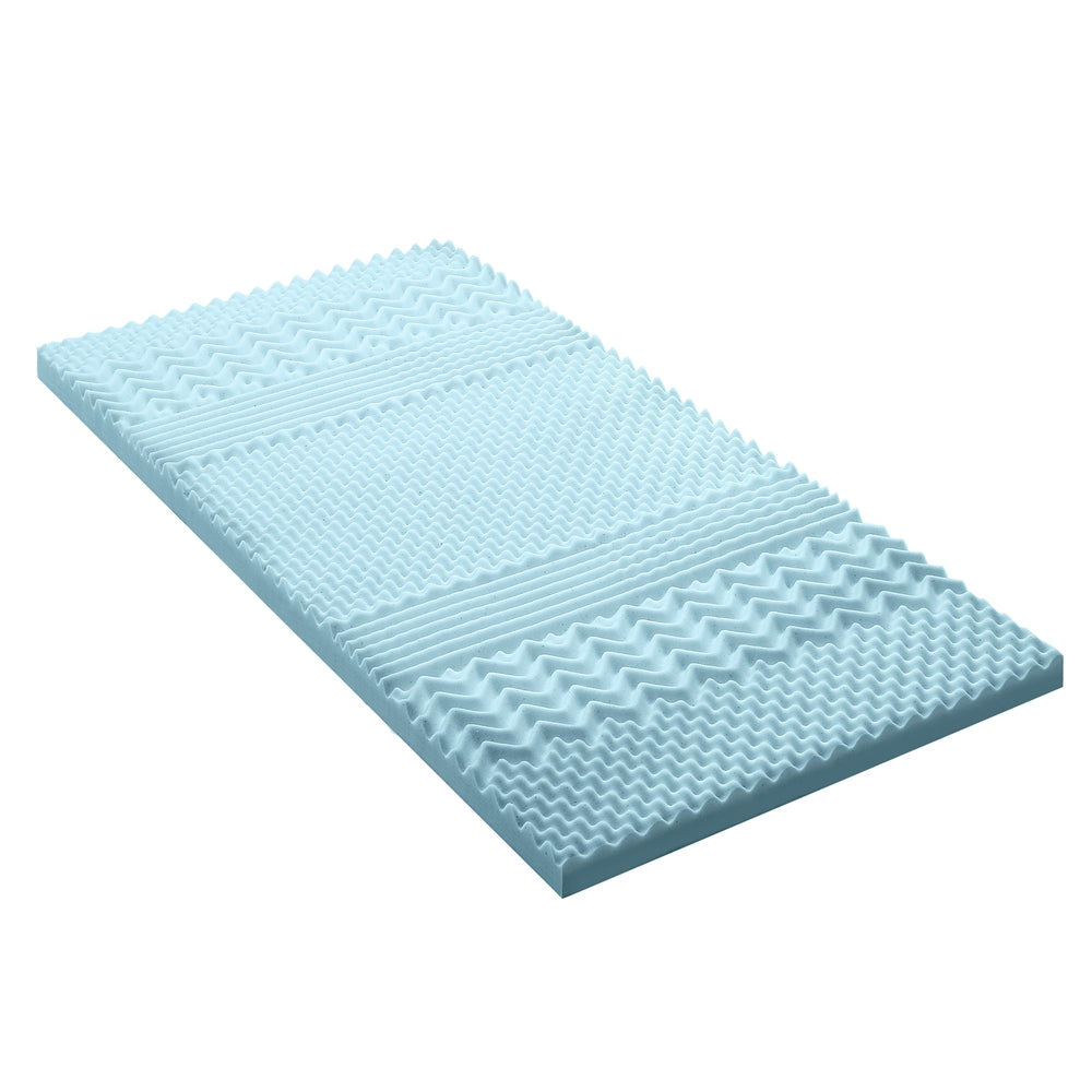 5cm Memory Foam Mattress Topper 7-Zone King Single - Bamboo