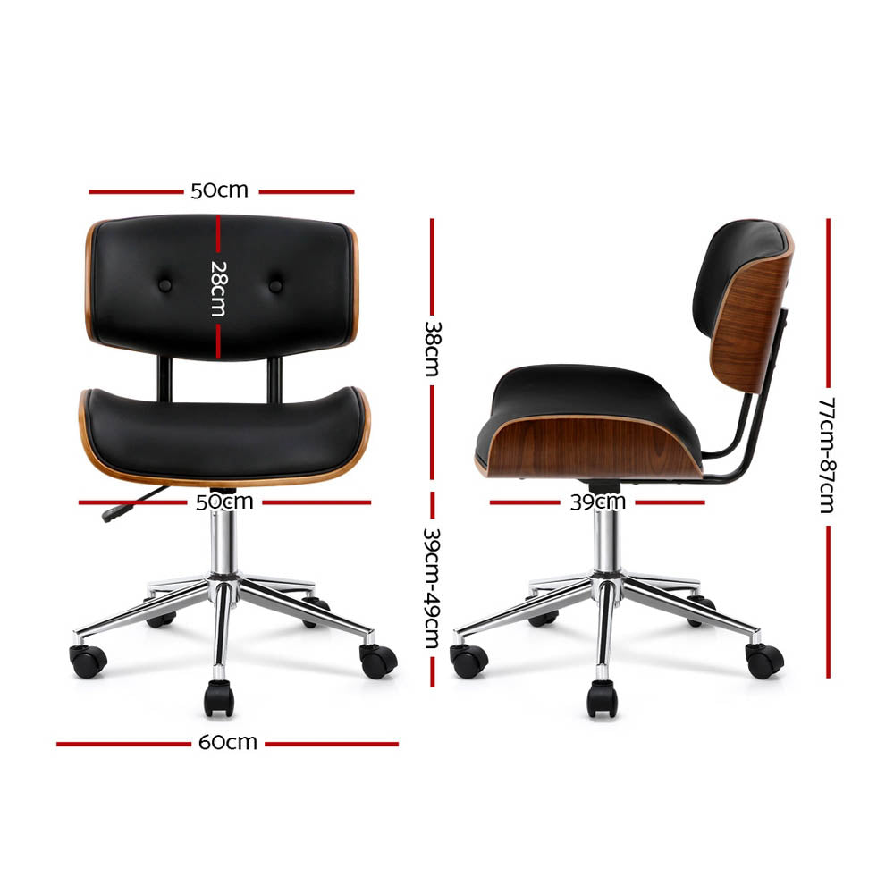 Executive Walnut Office Chair (Black)
