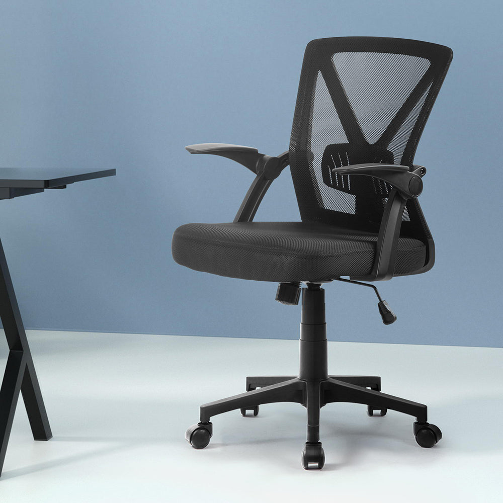 Gaming Office Chair Mesh Mid Back Black