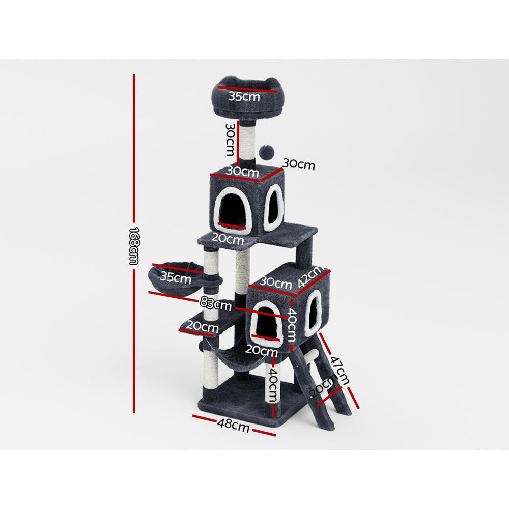 Cat Tree Tower Scratching Post House Condo Scratcher Bed 168cm