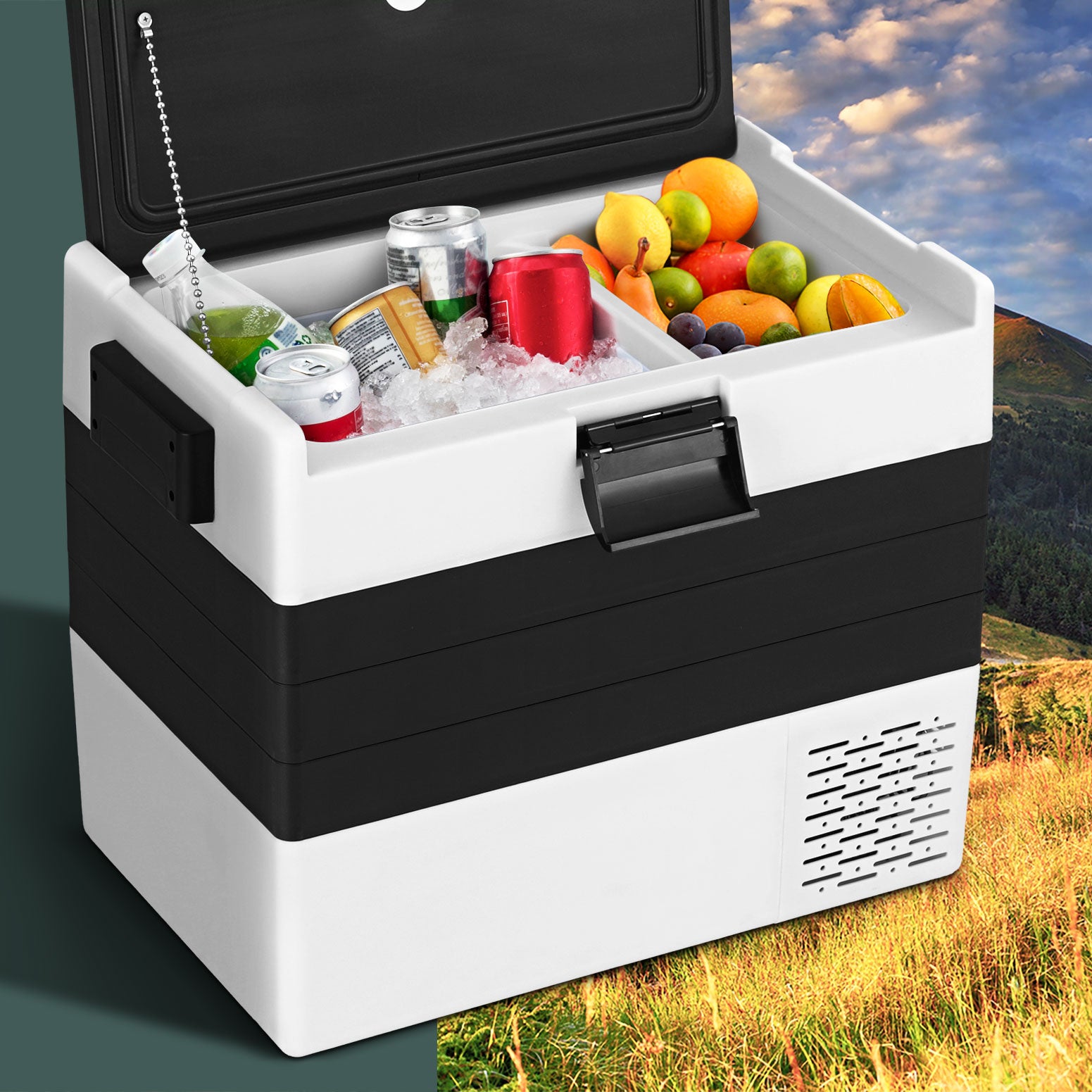 45L Portable Fridge Freezer Camping Cooler 12V/24V/240V Caravan Car