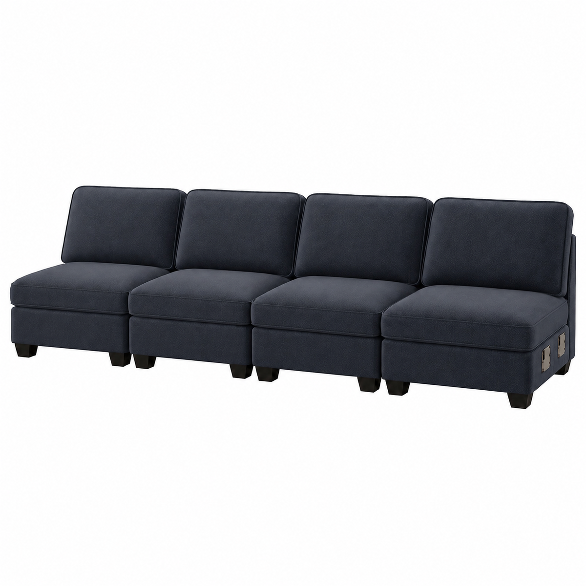 4 Seater Modular Sofa Set Sectional with Easy Assembly - Dark Grey