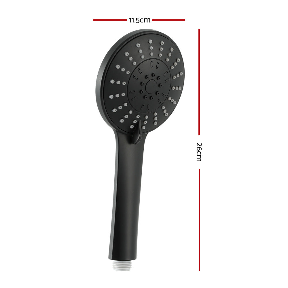 Handheld Shower Head 4.5Inch High Pressure 5 Modes Poweful Round Black