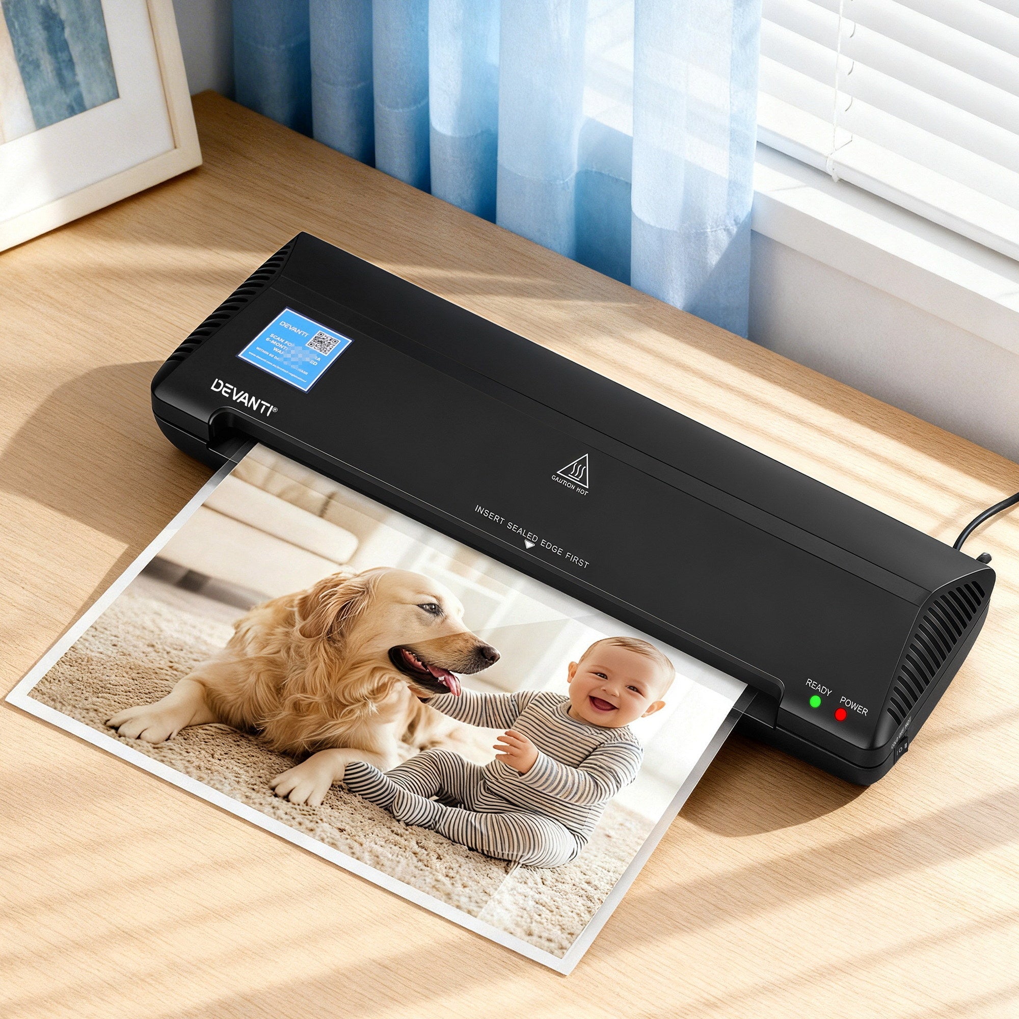 A3 Laminator Machine, Hot & Cold Thermal Fast Lamination Anti - Jam Laminator for Office School Home Document Photo Card Handmade A3 A4 A5 A6, Black - Home & Garden > Home Office Accessories > Laminators - Rivercity House & Home Co. (ABN 18 642 972 209) - Affordable Modern Furniture Australia