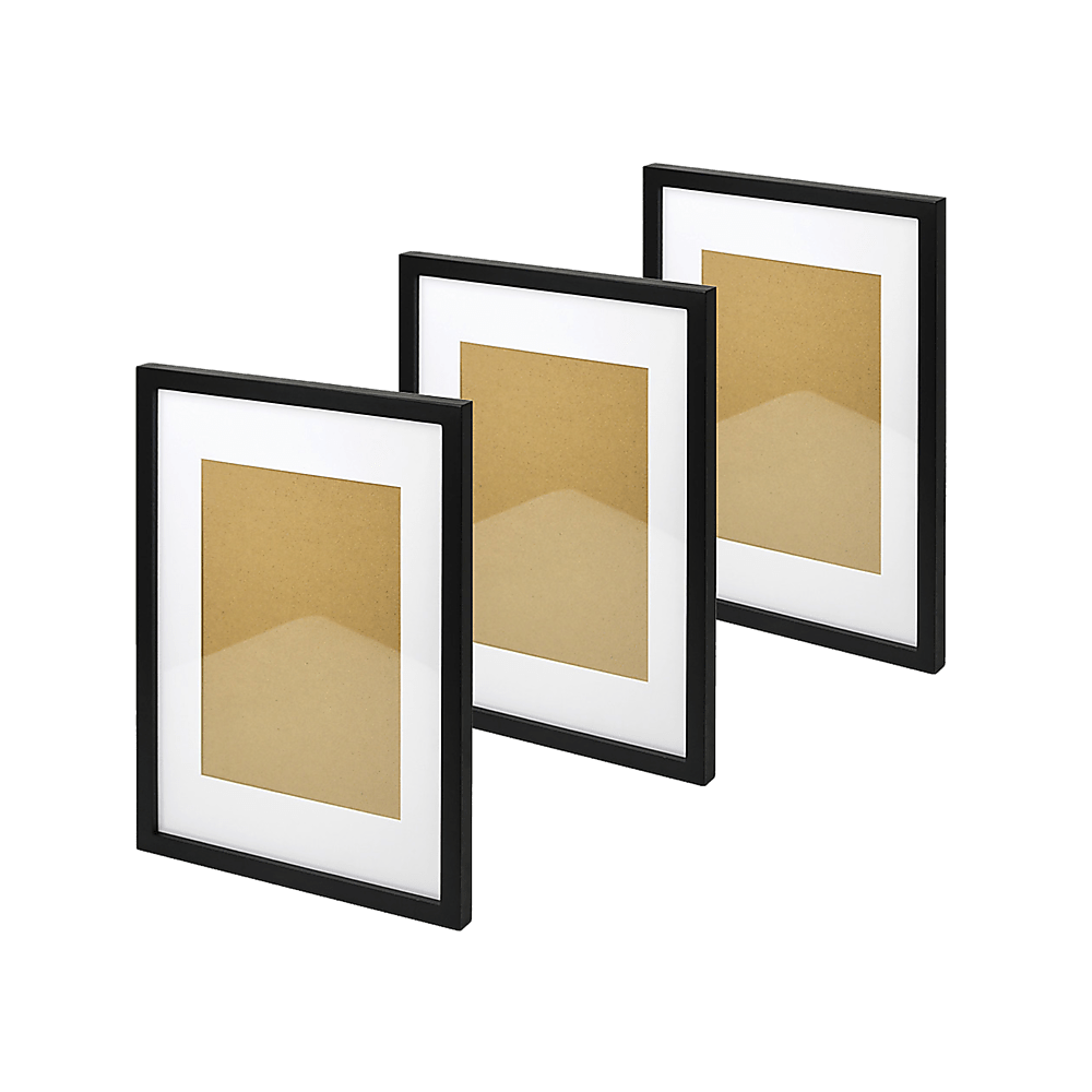 A3 Photo Frame Wall Collage Set 3PCS with White Mat - Black - Home & Garden > Decor > Picture Frames - Rivercity House & Home Co. (ABN 18 642 972 209) - Affordable Modern Furniture Australia