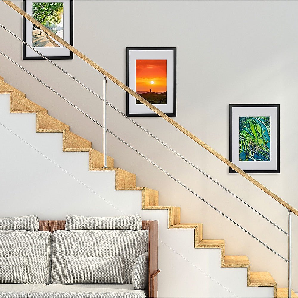 A3 Photo Frame Wall Collage Set 3PCS with White Mat - Black - Home & Garden > Decor > Picture Frames - Rivercity House & Home Co. (ABN 18 642 972 209) - Affordable Modern Furniture Australia