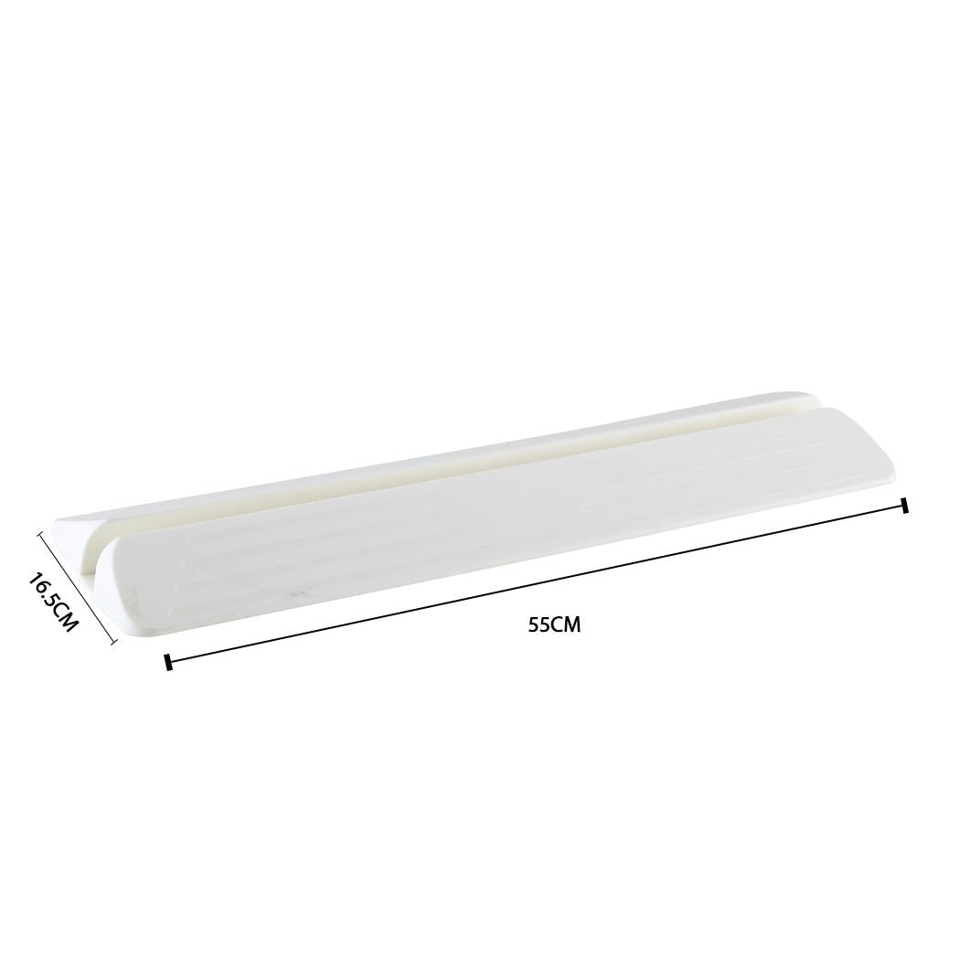 Adjustable Baby and Pet Safety Gate with Support Ramp - White - Rivercity House & Home Co. (ABN 18 642 972 209) - Affordable Modern Furniture Australia