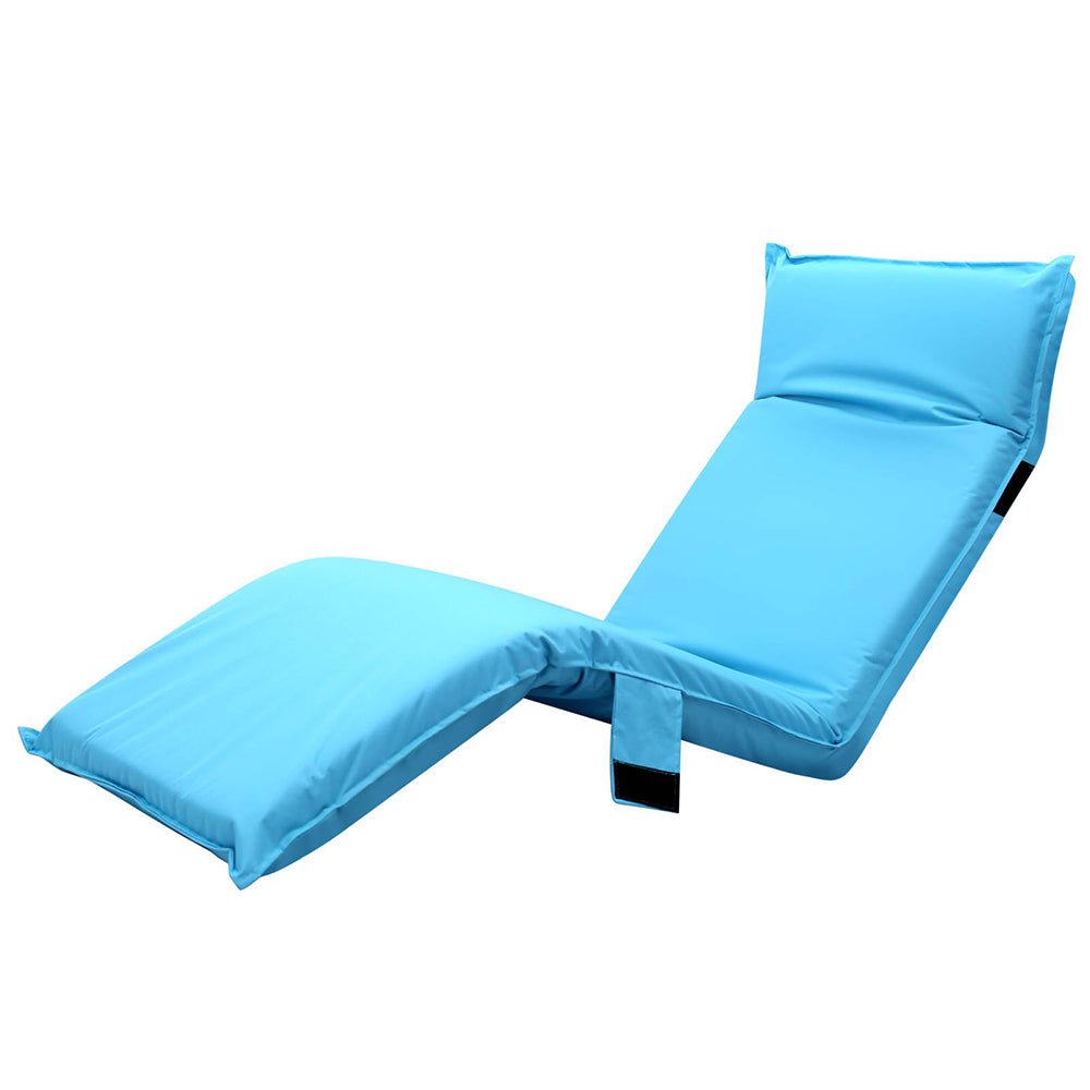Adjustable Beach Sun Pool Lounger - Blue - Rivercity House & Home Co. (ABN 18 642 972 209) - Affordable Modern Furniture Australia