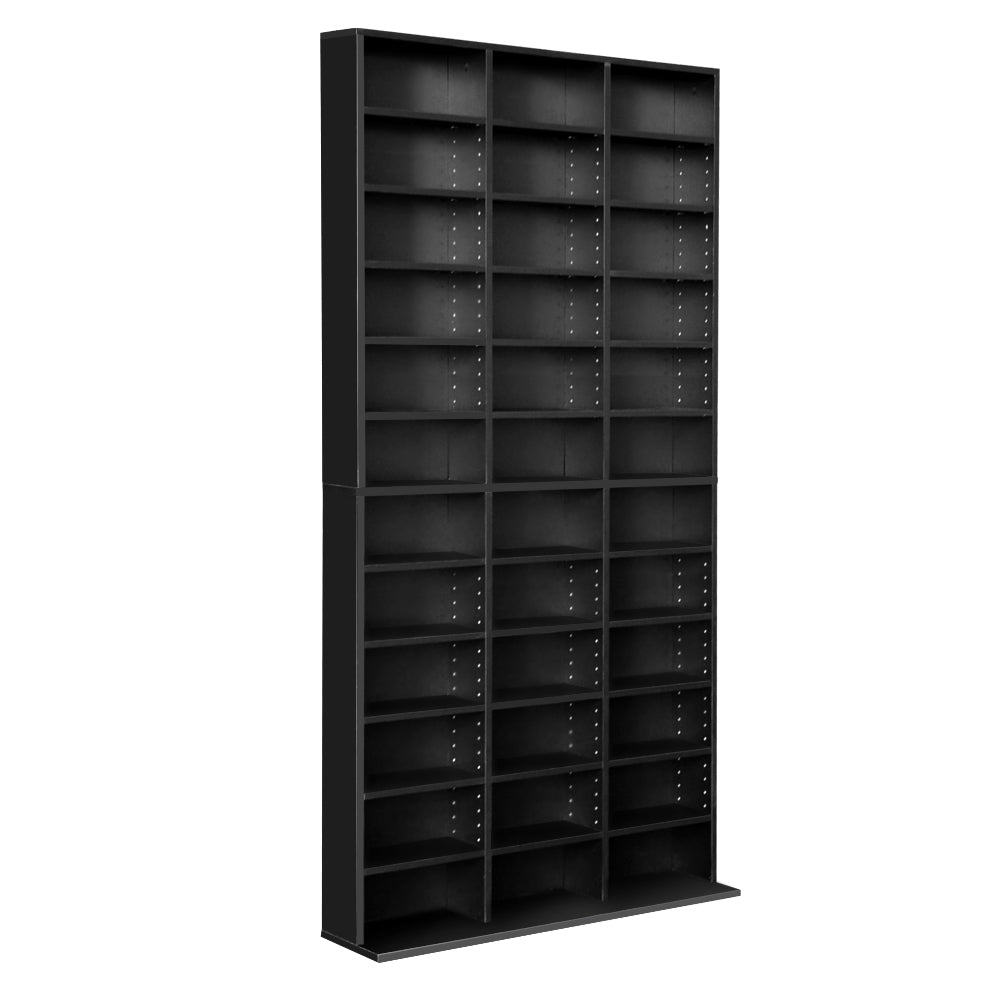 Adjustable Book Storage Shelf Rack Unit - Black - Rivercity House & Home Co. (ABN 18 642 972 209) - Affordable Modern Furniture Australia