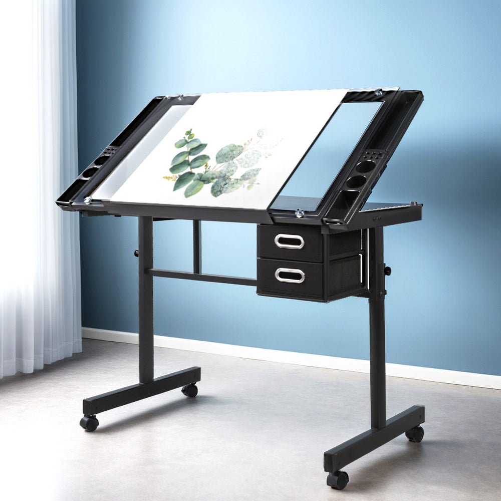 Adjustable Drawing Desk - Black and Grey - Rivercity House & Home Co. (ABN 18 642 972 209) - Affordable Modern Furniture Australia
