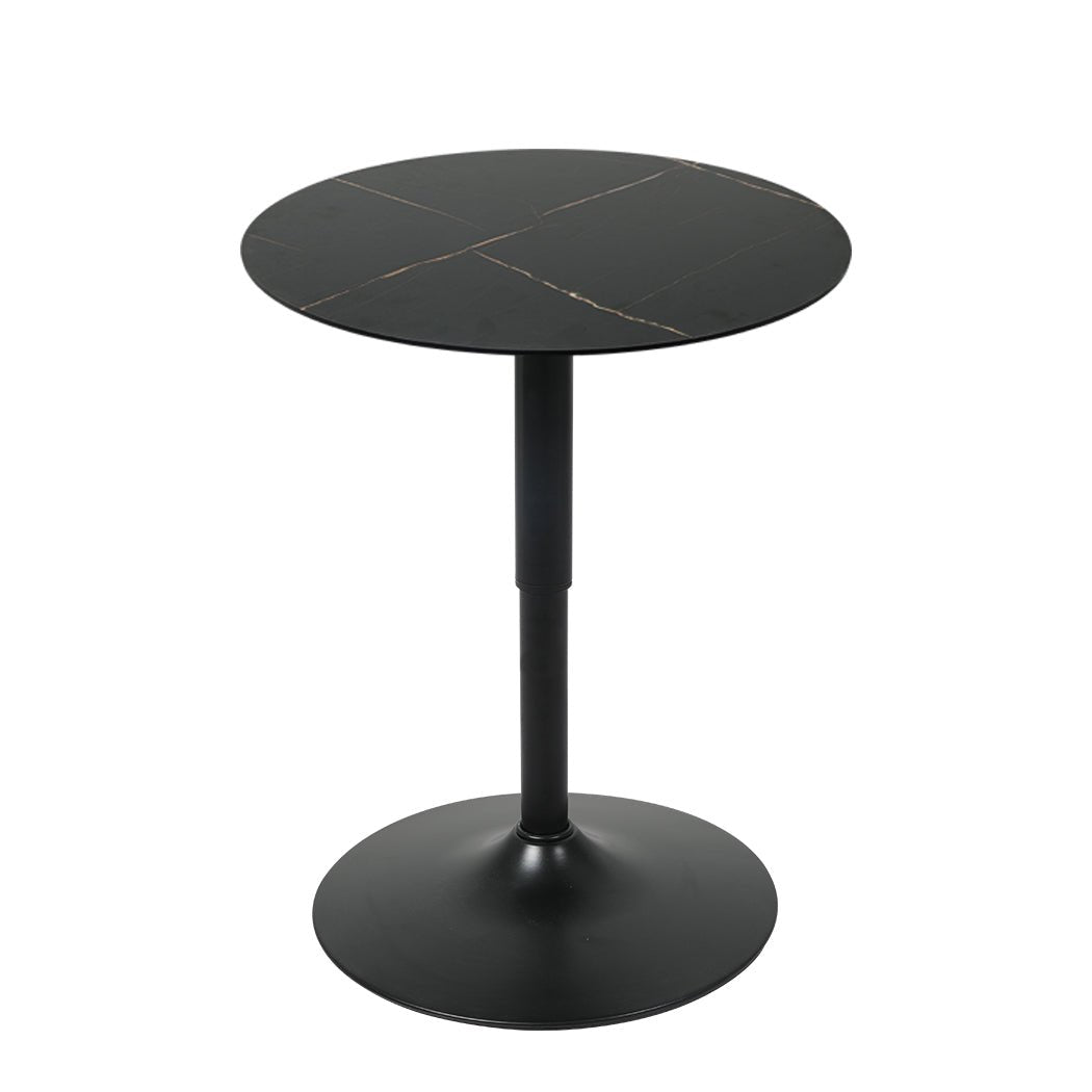 Adjustable Swivel Bar Table with Gas Lift 60cm Diameter - Black - Rivercity House & Home Co. (ABN 18 642 972 209) - Affordable Modern Furniture Australia