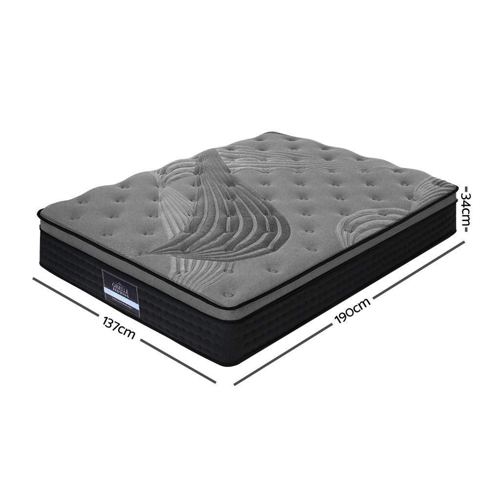 Alanya Euro Top Pocket Spring Mattress 34cm Thick Double - Rivercity House & Home Co. (ABN 18 642 972 209) - Affordable Modern Furniture Australia