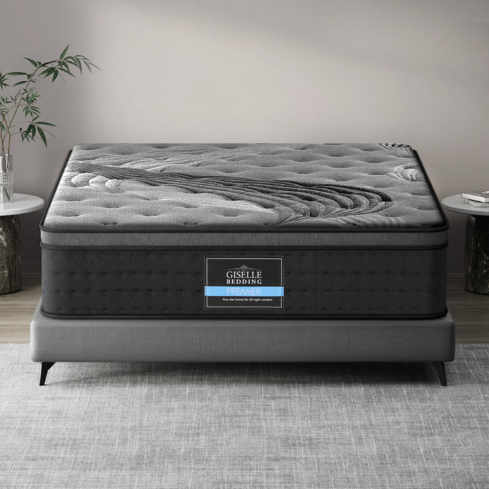 Alanya Euro Top Pocket Spring Mattress 34cm Thick Queen - Rivercity House & Home Co. (ABN 18 642 972 209) - Affordable Modern Furniture Australia