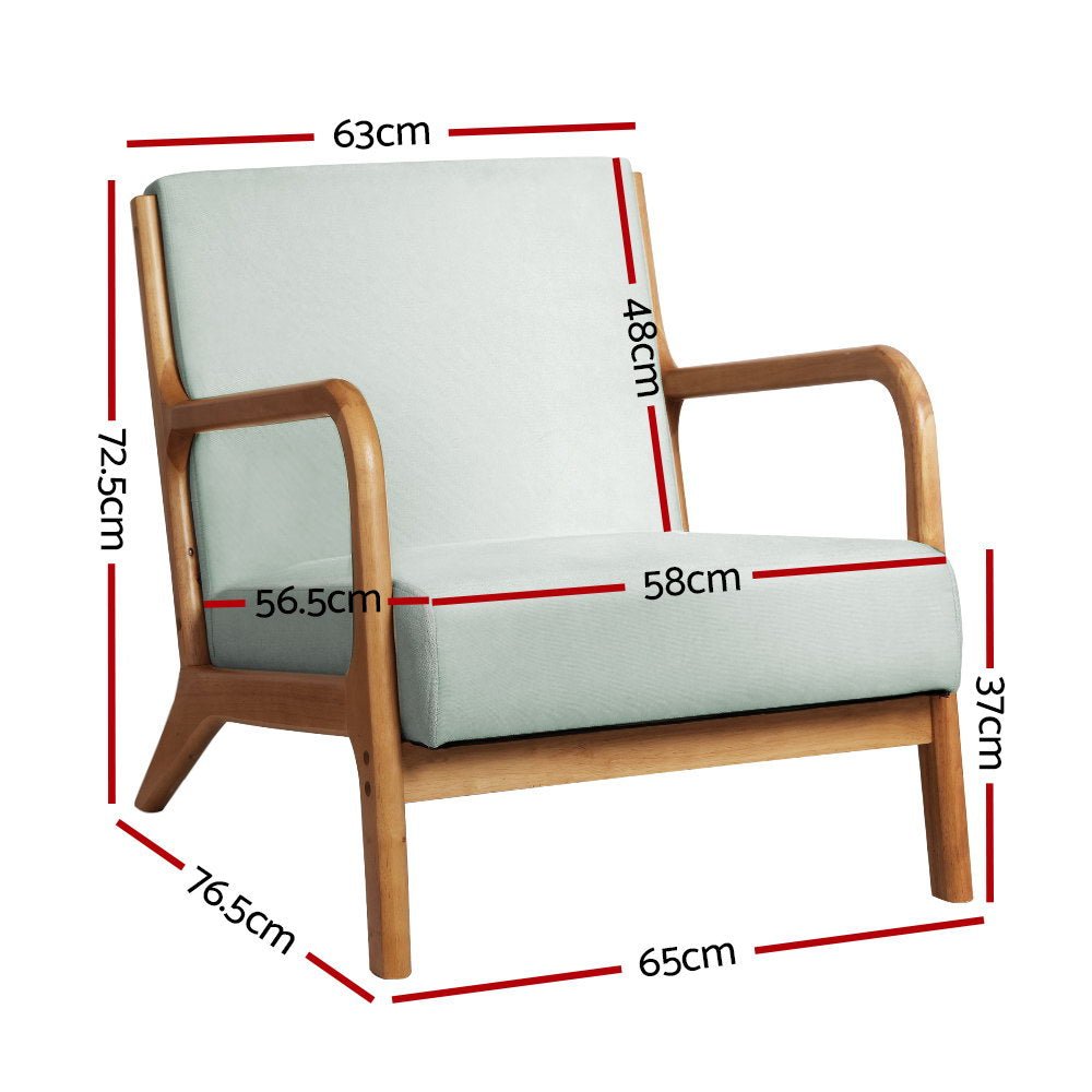 Amy Lounge Accent Armchair - Grey - Furniture > Living Room - Rivercity House & Home Co. (ABN 18 642 972 209) - Affordable Modern Furniture Australia