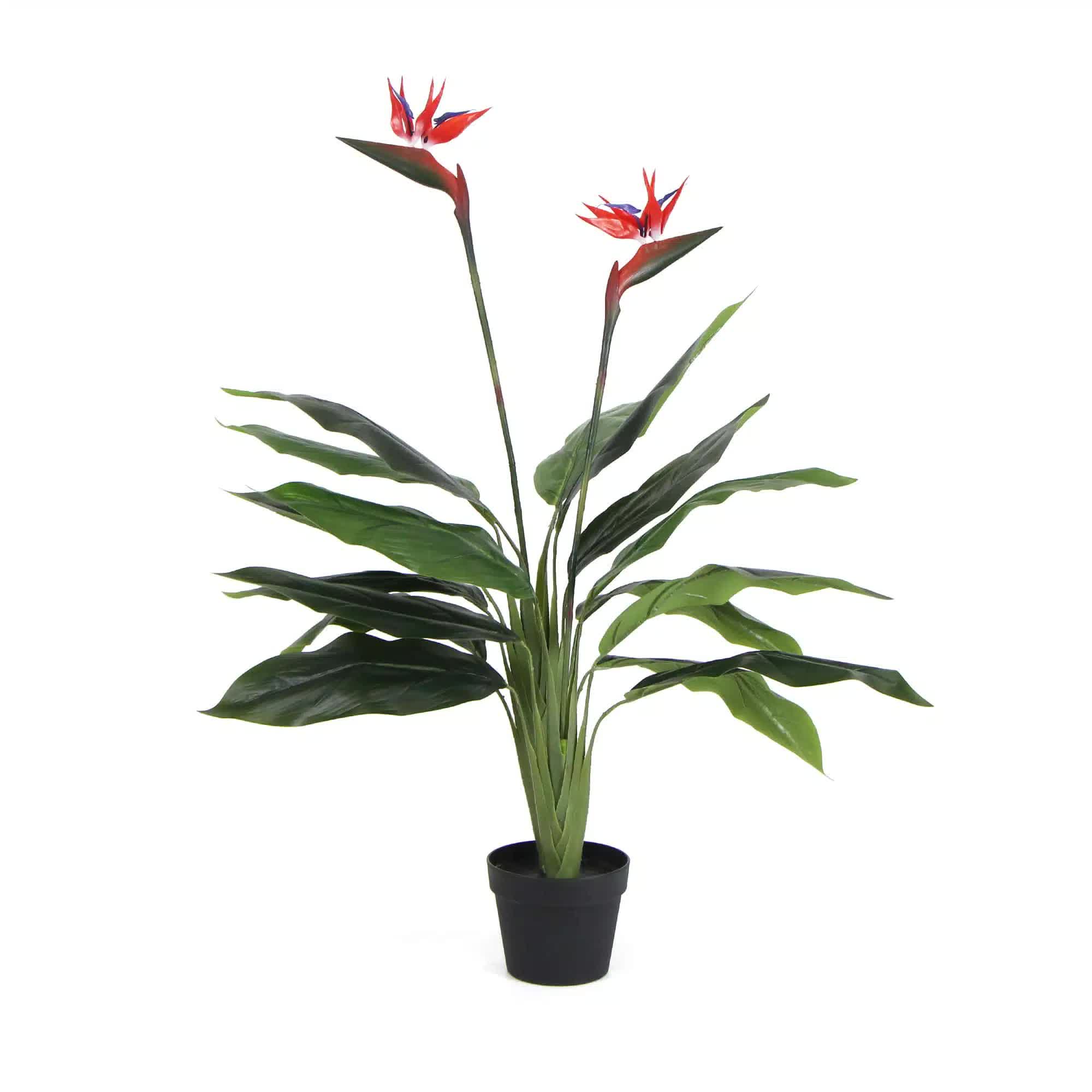 Artificial Bird of Paradise Plant 110cm - Red Flowers - Health & Beauty > Health & Wellbeing > Wellness Accessories - Rivercity House & Home Co. (ABN 18 642 972 209) - Affordable Modern Furniture Australia