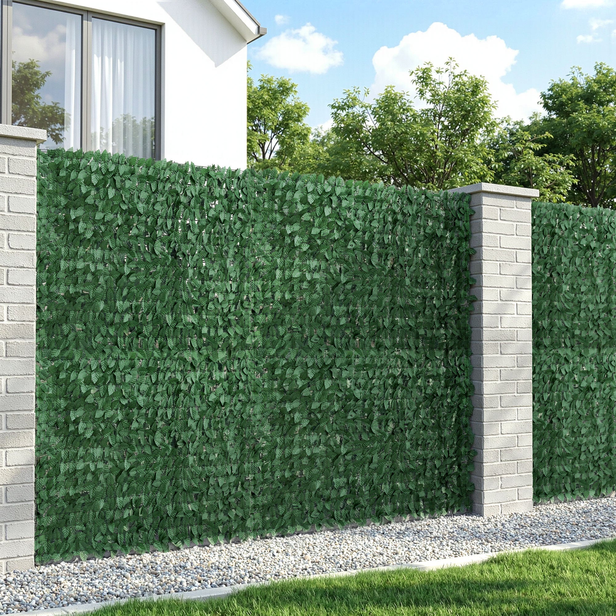 Artificial Ivy Privacy Fence Screen 100x600cm Interlocking Panels for Balcony Patio Garden - Green - Home & Garden > Artificial Plants > Artificial Wall Plants - Rivercity House & Home Co. (ABN 18 642 972 209) - Affordable Modern Furniture Australia