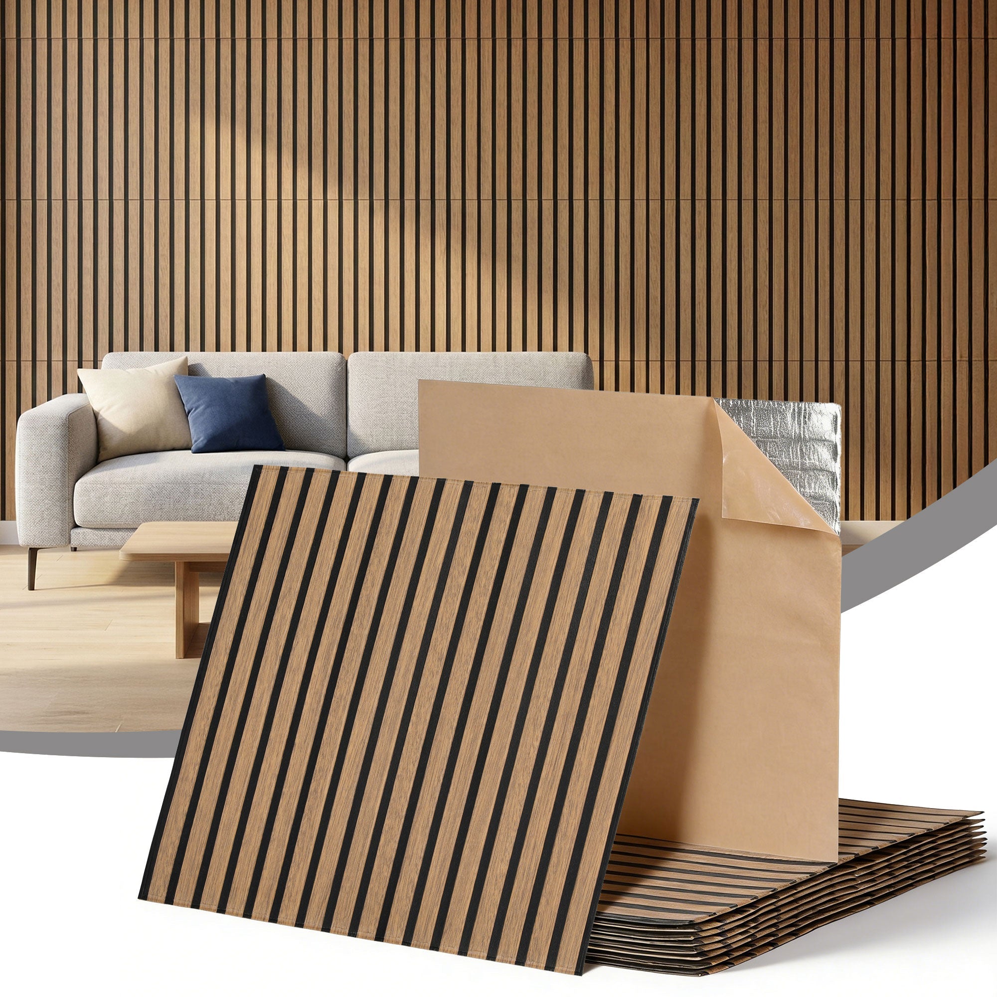 Artiss 10PCS Peel and Stick Wall Panels Tiles 68X68CM Self Adhesive for Home Office Studio Brown - Home & Garden > Decor > Wallpaper - Rivercity House & Home Co. (ABN 18 642 972 209) - Affordable Modern Furniture Australia