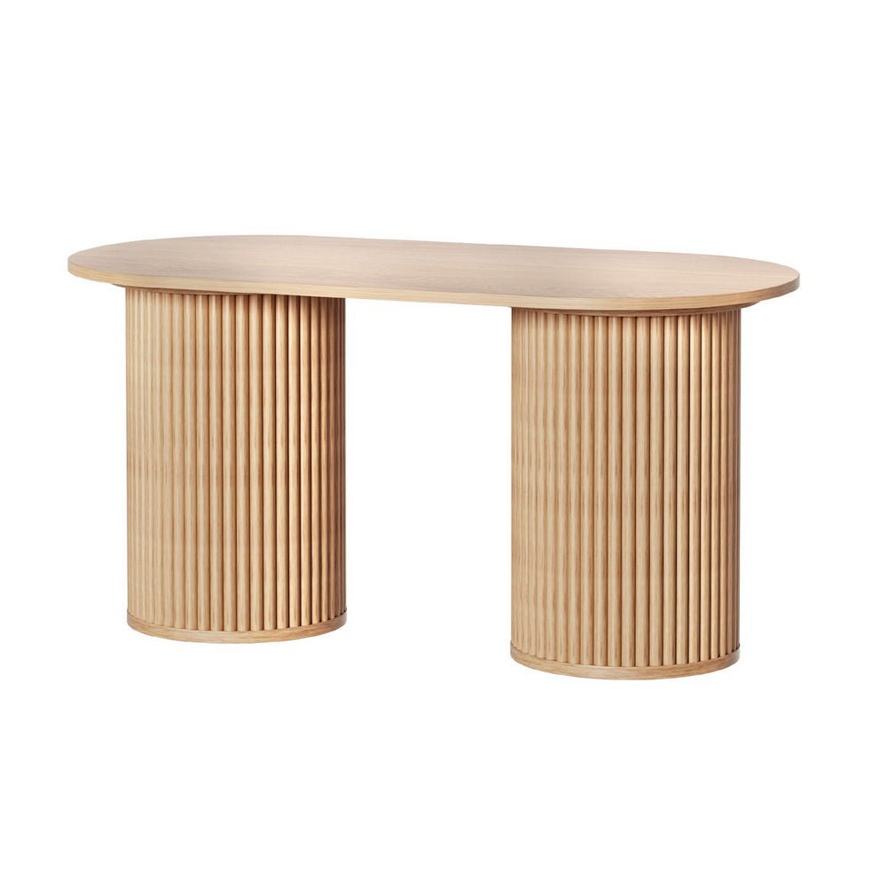 Artiss Coffee Table Oval 100CM Pine Samuel - Furniture > Living Room - Rivercity House & Home Co. (ABN 18 642 972 209) - Affordable Modern Furniture Australia