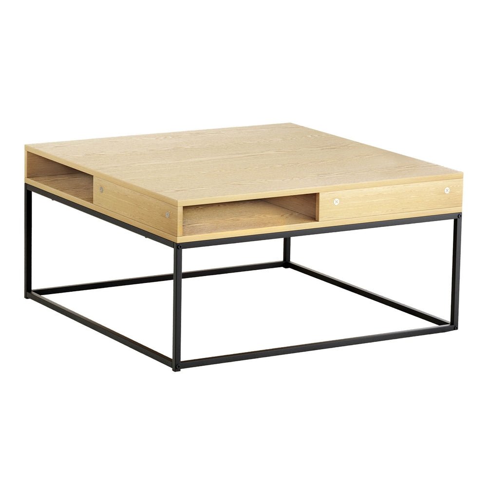Artiss Coffee Table Storage Shelf Metal Frame - Furniture > Living Room - Rivercity House & Home Co. (ABN 18 642 972 209) - Affordable Modern Furniture Australia