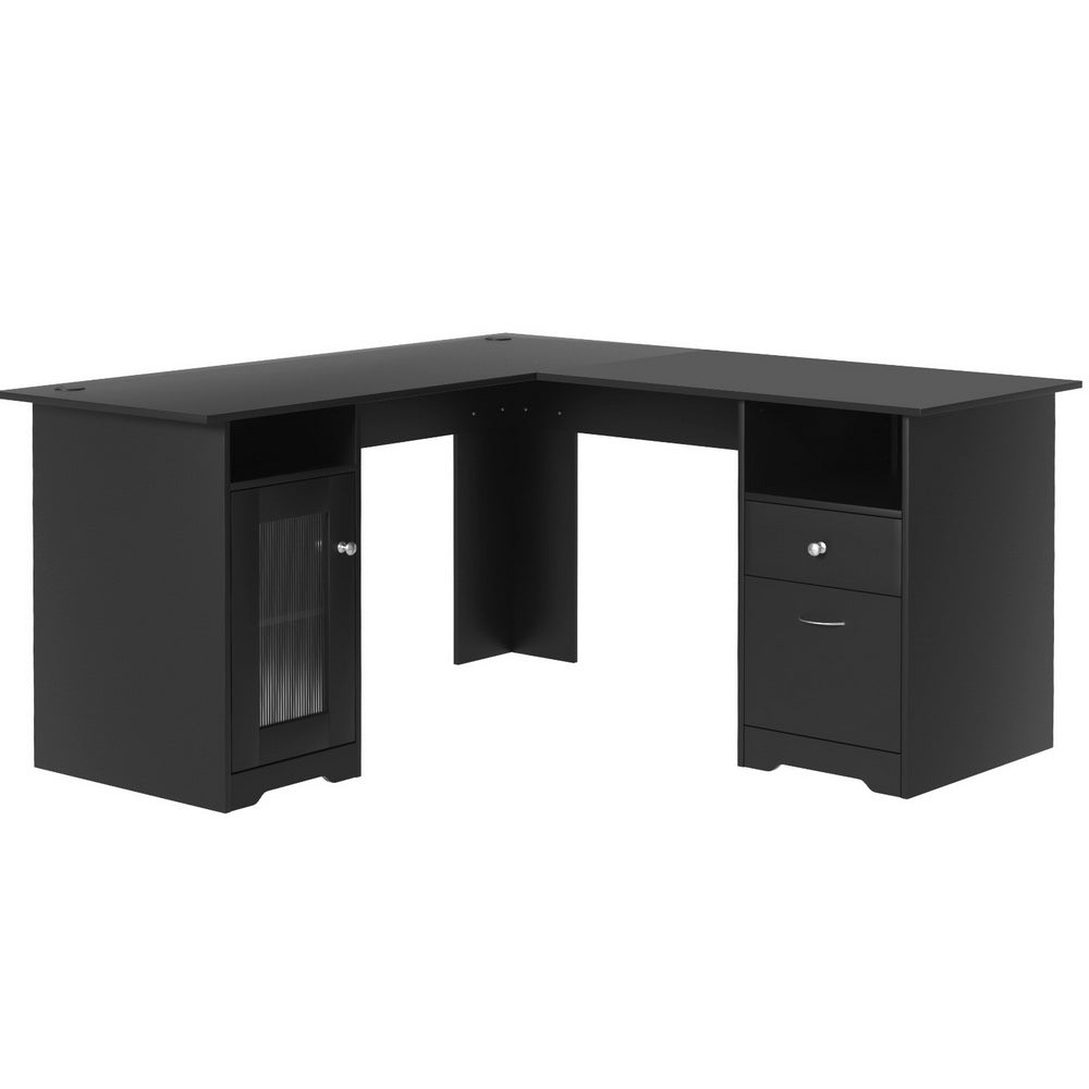 Artiss Computer Desk Home Office Study Desks L - shaped Corner Table with Storage - Furniture > Office > Desks - Rivercity House & Home Co. (ABN 18 642 972 209) - Affordable Modern Furniture Australia