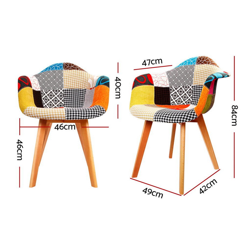 Artiss Dining Chairs Set of 4 Fabric Retro Replica DSW - Furniture > Dining > Kitchen & Dining Chairs - Rivercity House & Home Co. (ABN 18 642 972 209) - Affordable Modern Furniture Australia