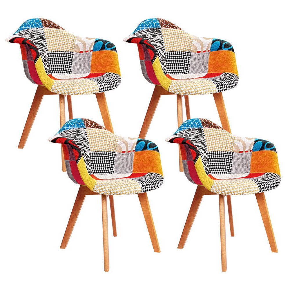Artiss Dining Chairs Set of 4 Fabric Retro Replica DSW - Furniture > Dining > Kitchen & Dining Chairs - Rivercity House & Home Co. (ABN 18 642 972 209) - Affordable Modern Furniture Australia
