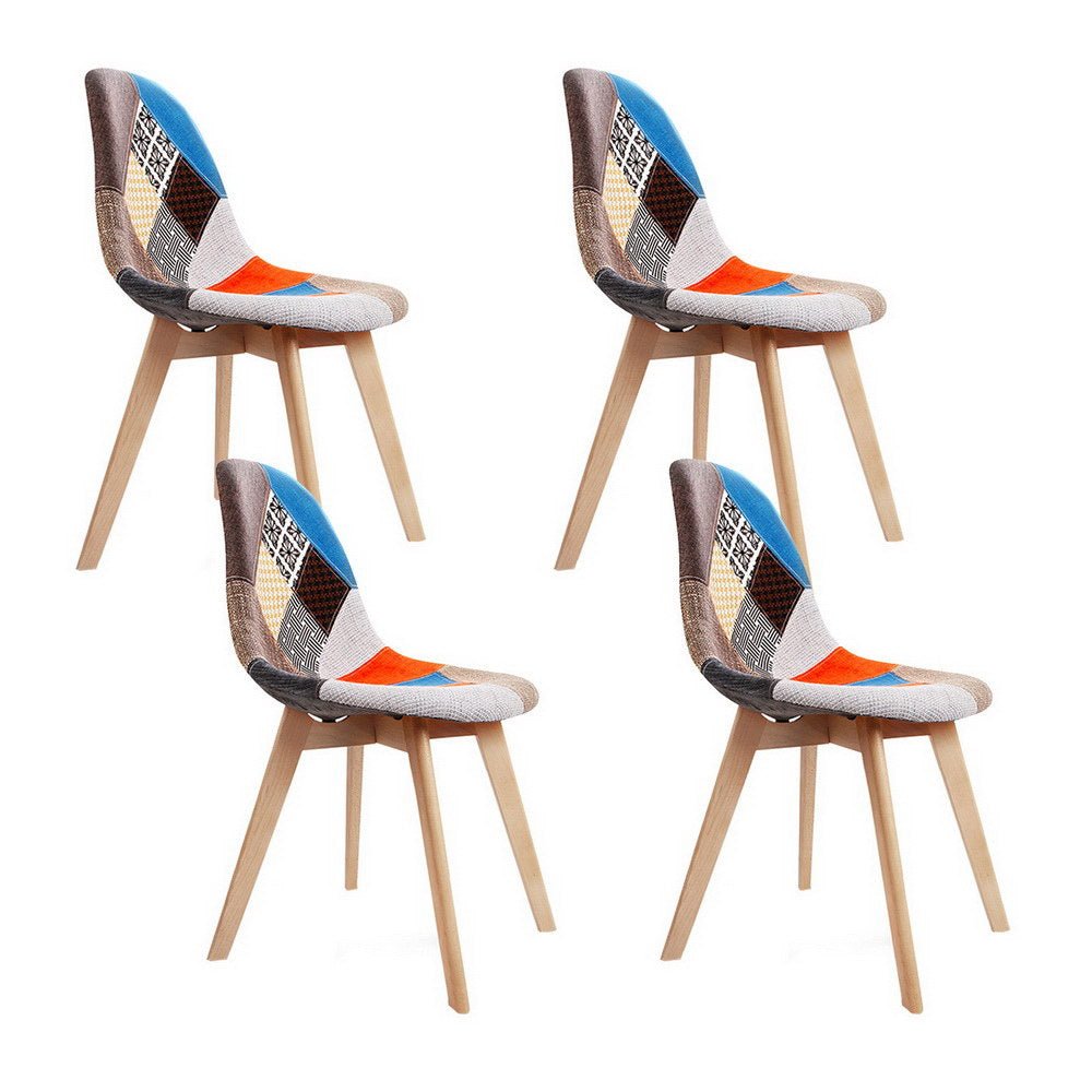 Artiss Dining Chairs Set of 4 Fabric Retro Replica DSW - Furniture > Dining > Kitchen & Dining Chairs - Rivercity House & Home Co. (ABN 18 642 972 209) - Affordable Modern Furniture Australia