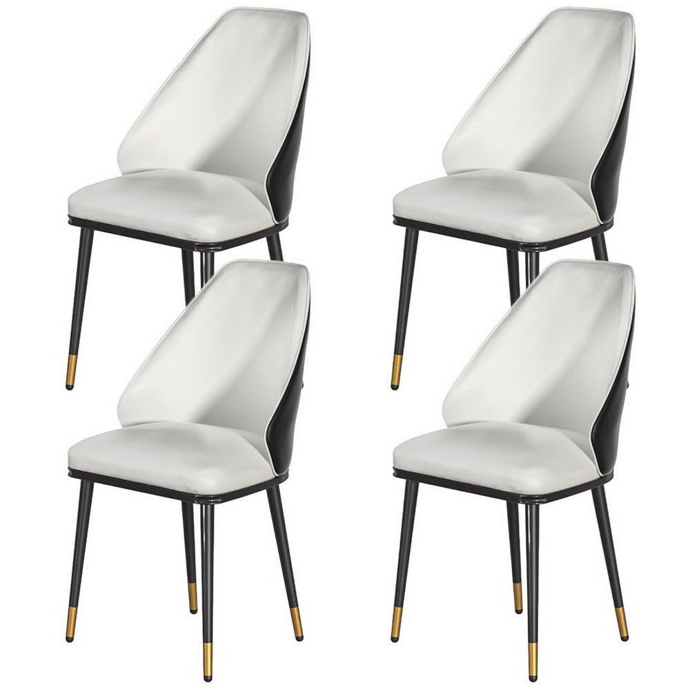 Artiss Dining Chairs Set of 4 Leather Seat Beige and Black - Furniture > Dining > Kitchen & Dining Chairs - Rivercity House & Home Co. (ABN 18 642 972 209) - Affordable Modern Furniture Australia