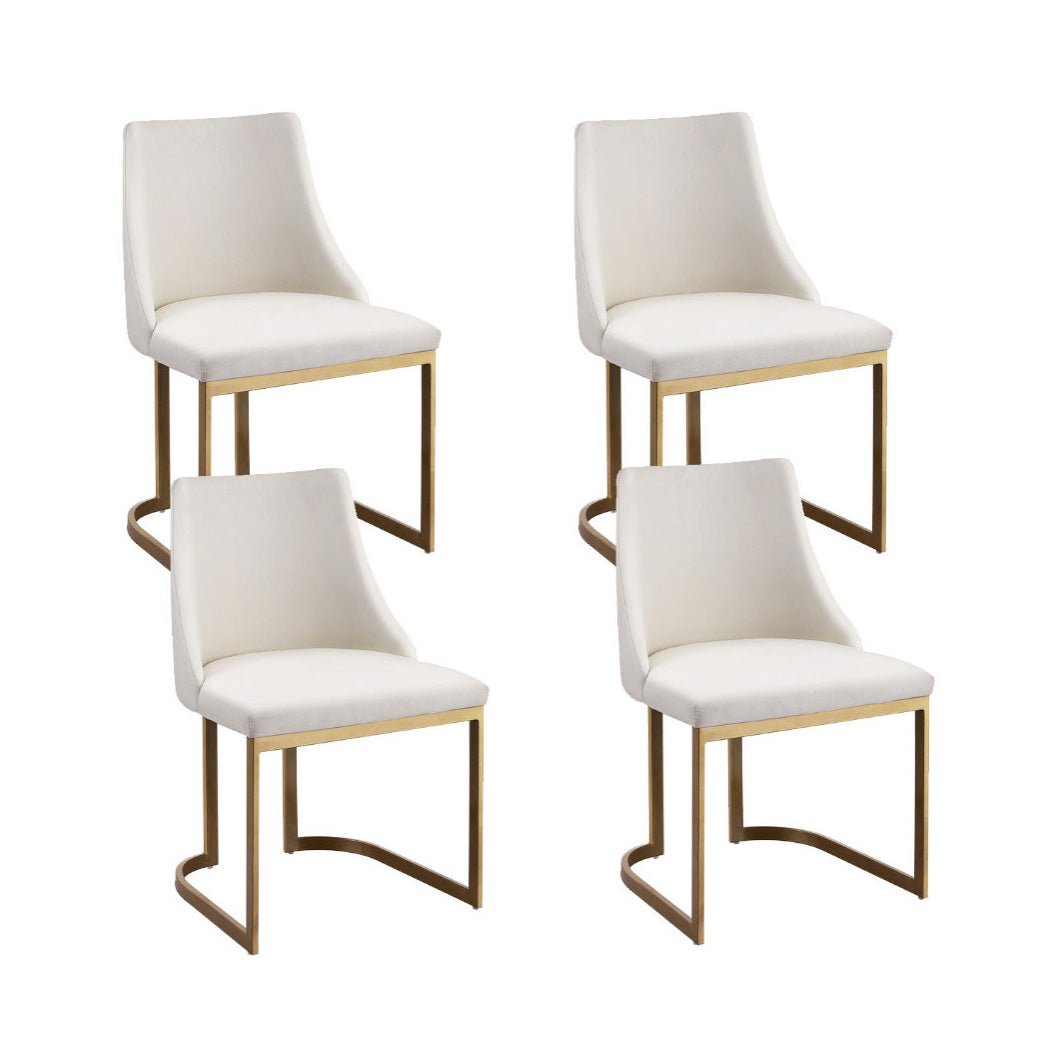 Artiss Dining Chairs Set of 4 Linen Fabric Frame Beige - Furniture > Dining > Kitchen & Dining Chairs - Rivercity House & Home Co. (ABN 18 642 972 209) - Affordable Modern Furniture Australia