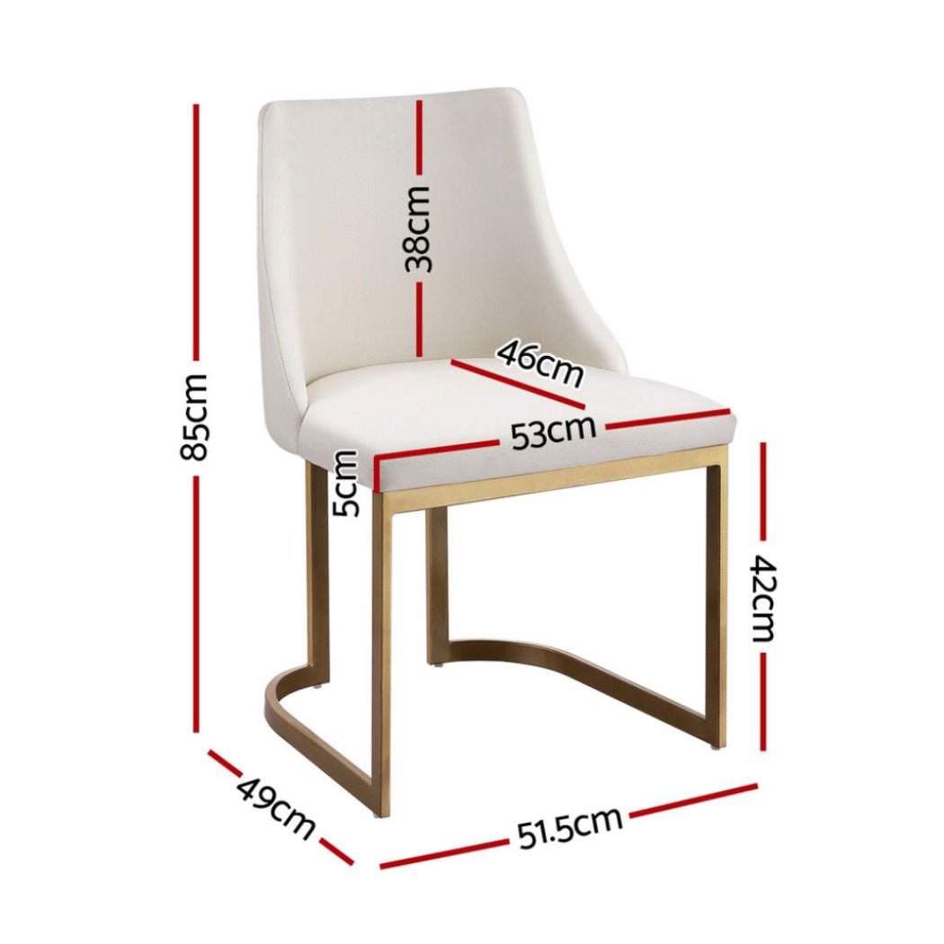 Artiss Dining Chairs Set of 4 Linen Fabric Frame Beige - Furniture > Dining > Kitchen & Dining Chairs - Rivercity House & Home Co. (ABN 18 642 972 209) - Affordable Modern Furniture Australia