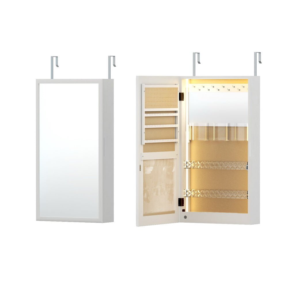 Artiss Jewellery Cabinet Mirror Door Wall Mount - Furniture > Office > Storage Cabinets - Rivercity House & Home Co. (ABN 18 642 972 209) - Affordable Modern Furniture Australia