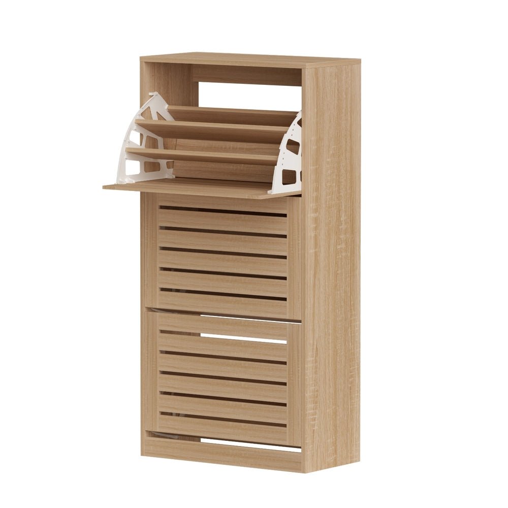 Artiss Shoe Cabinet Storage Drawer 45 Pairs Pine - Furniture > Living Room > Shoe Storage - Rivercity House & Home Co. (ABN 18 642 972 209) - Affordable Modern Furniture Australia