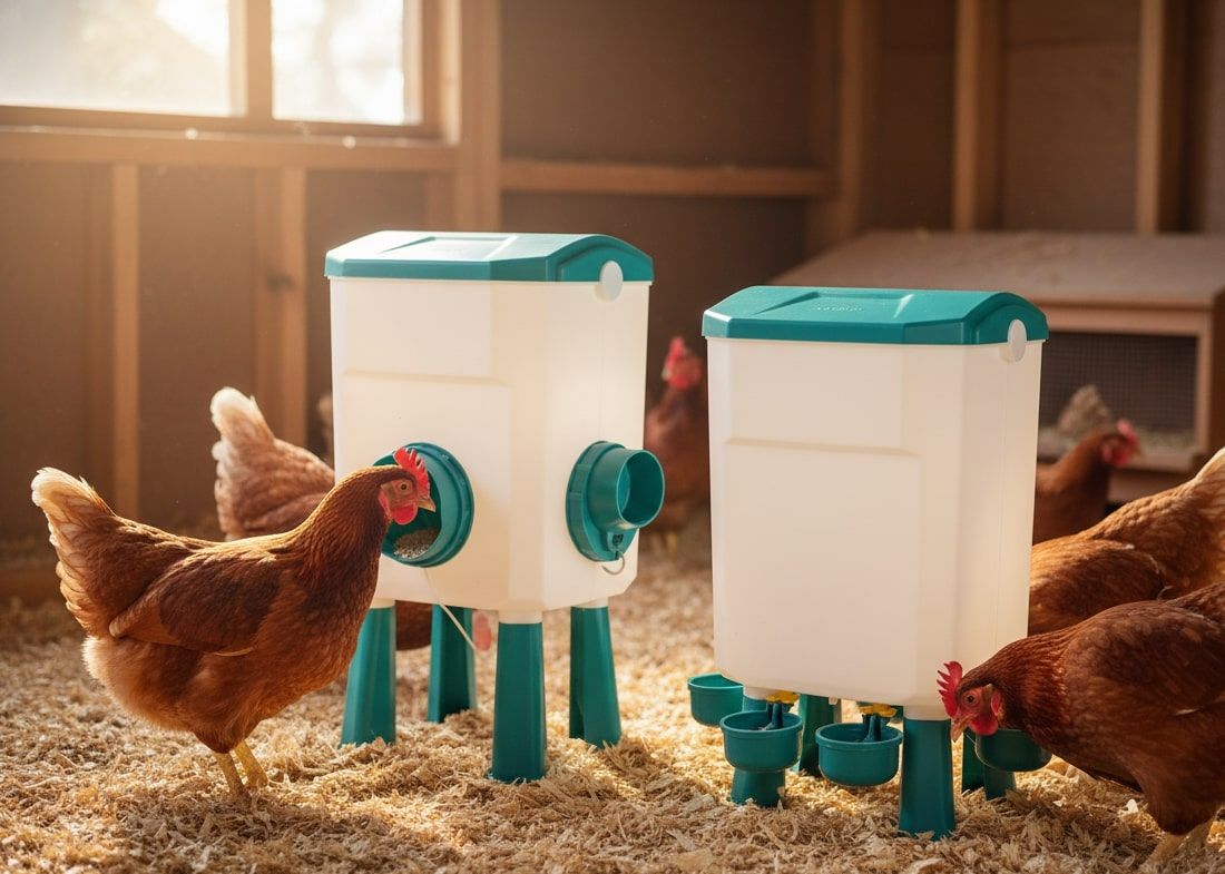 Automatic Chicken Feeder and Waterer Set 8KG Food 7L Water Capacity for Coop Chickens Ducks Quails - Blue - Pet Care > Cat Supplies > Cat Bowls, Feeders & Waterers - Rivercity House & Home Co. (ABN 18 642 972 209) - Affordable Modern Furniture Australia