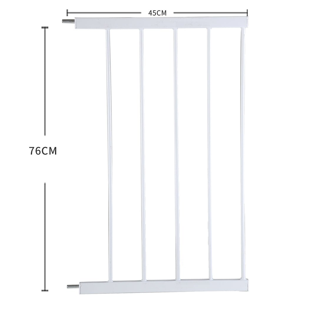 Baby Safety Gate 45cm Adjustable Extension Panel - White - Rivercity House & Home Co. (ABN 18 642 972 209) - Affordable Modern Furniture Australia