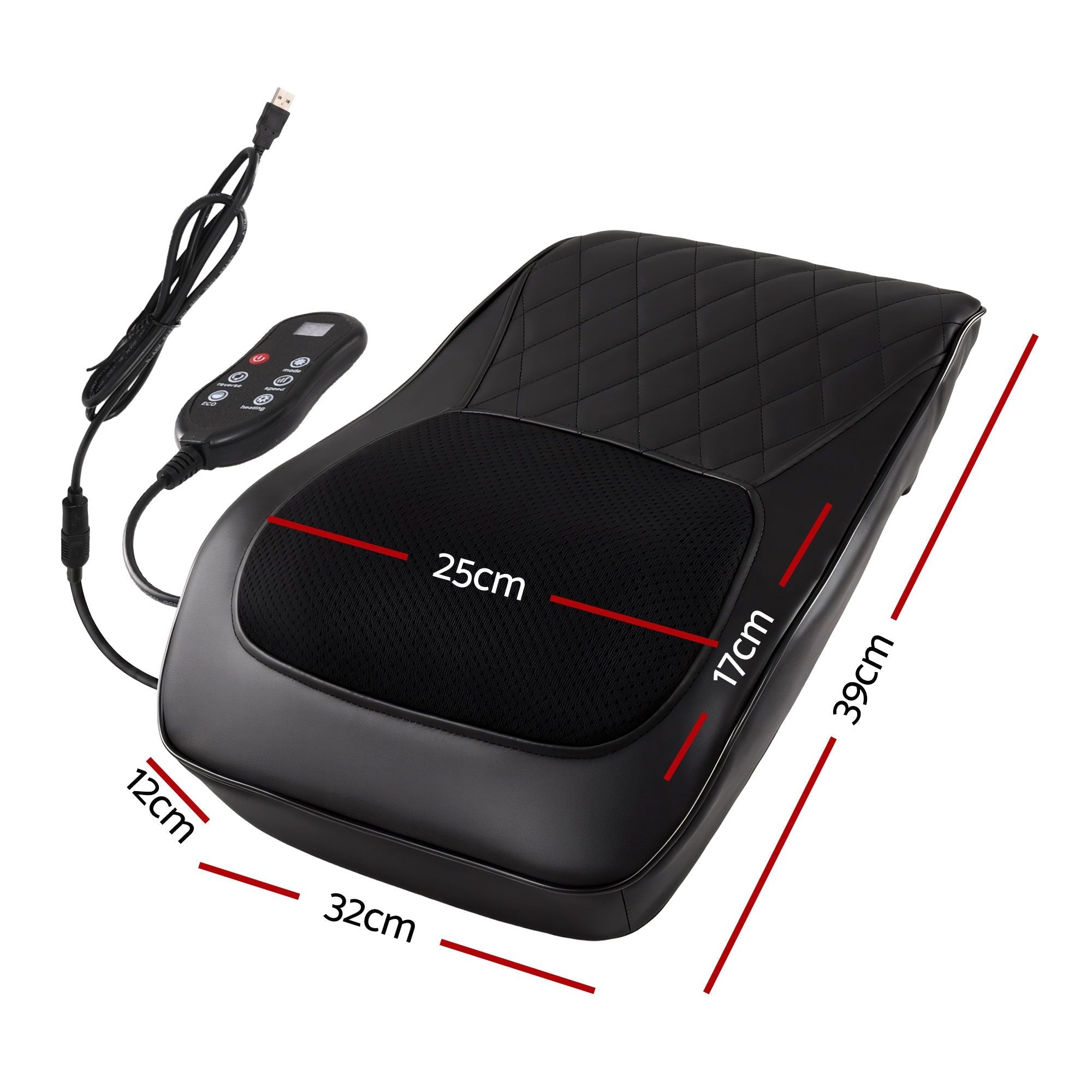 Back Massager with Heat and Traction, Neck and Shoulder Massage Pillow, Ergonomic Backrest for Office Chair & Sofa, Lumbar Support Cushion with 2 - Level Thermal Relief, 6 Modes for Cervical & Full Body Pain Relief, Large - Health & Beauty > Massage & Relaxation > Massagers - Rivercity House & Home Co. (ABN 18 642 972 209) - Affordable Modern Furniture Australia
