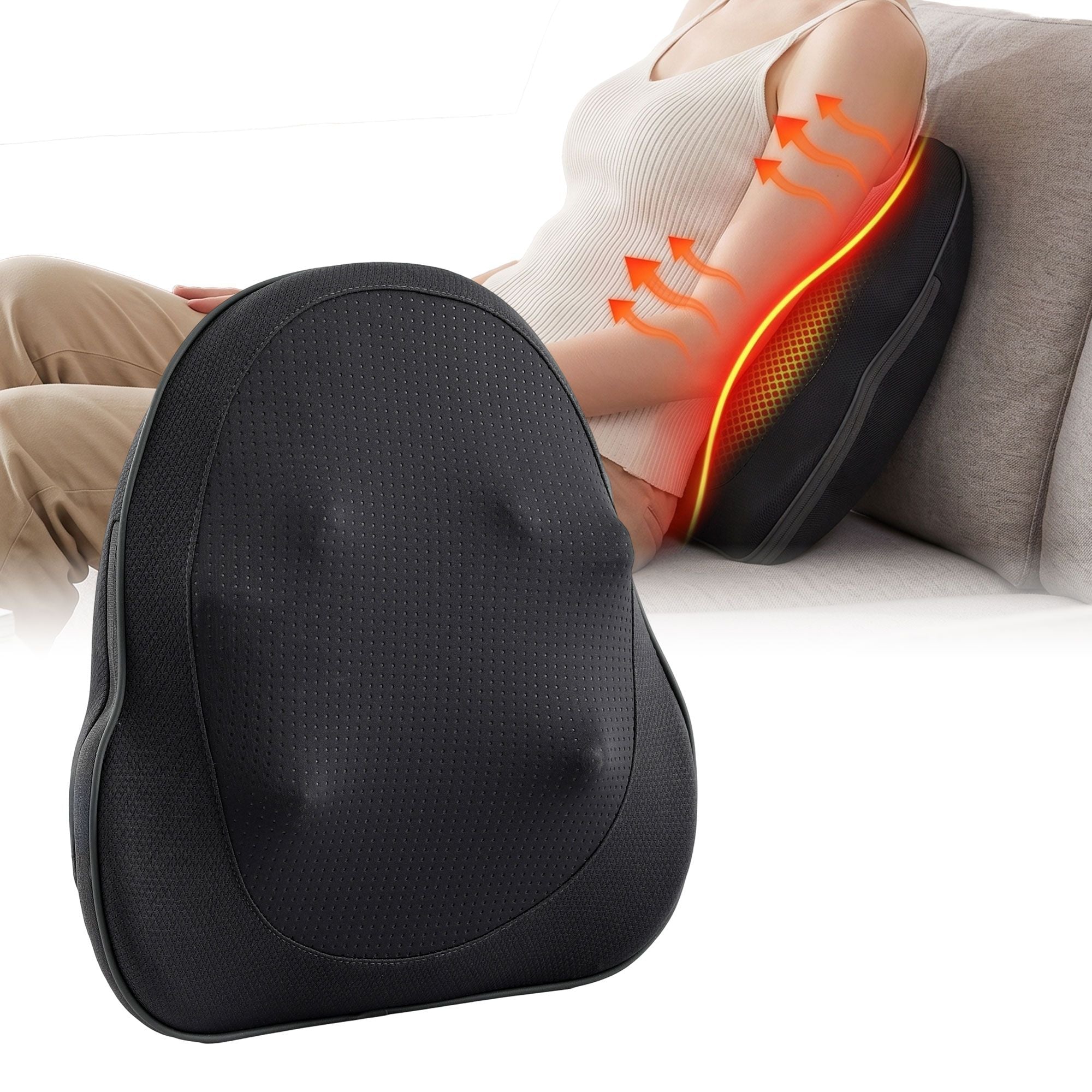 Back Massager with Heat, Cordless Electric Neck & Shoulder Massager Pillow, 3 - Speed Deep Tissue Kneading for Lumbar, Thigh & Calf, Portable Muscle Relief for Home & Office Use - Health & Beauty > Massage & Relaxation > Massagers - Rivercity House & Home Co. (ABN 18 642 972 209) - Affordable Modern Furniture Australia