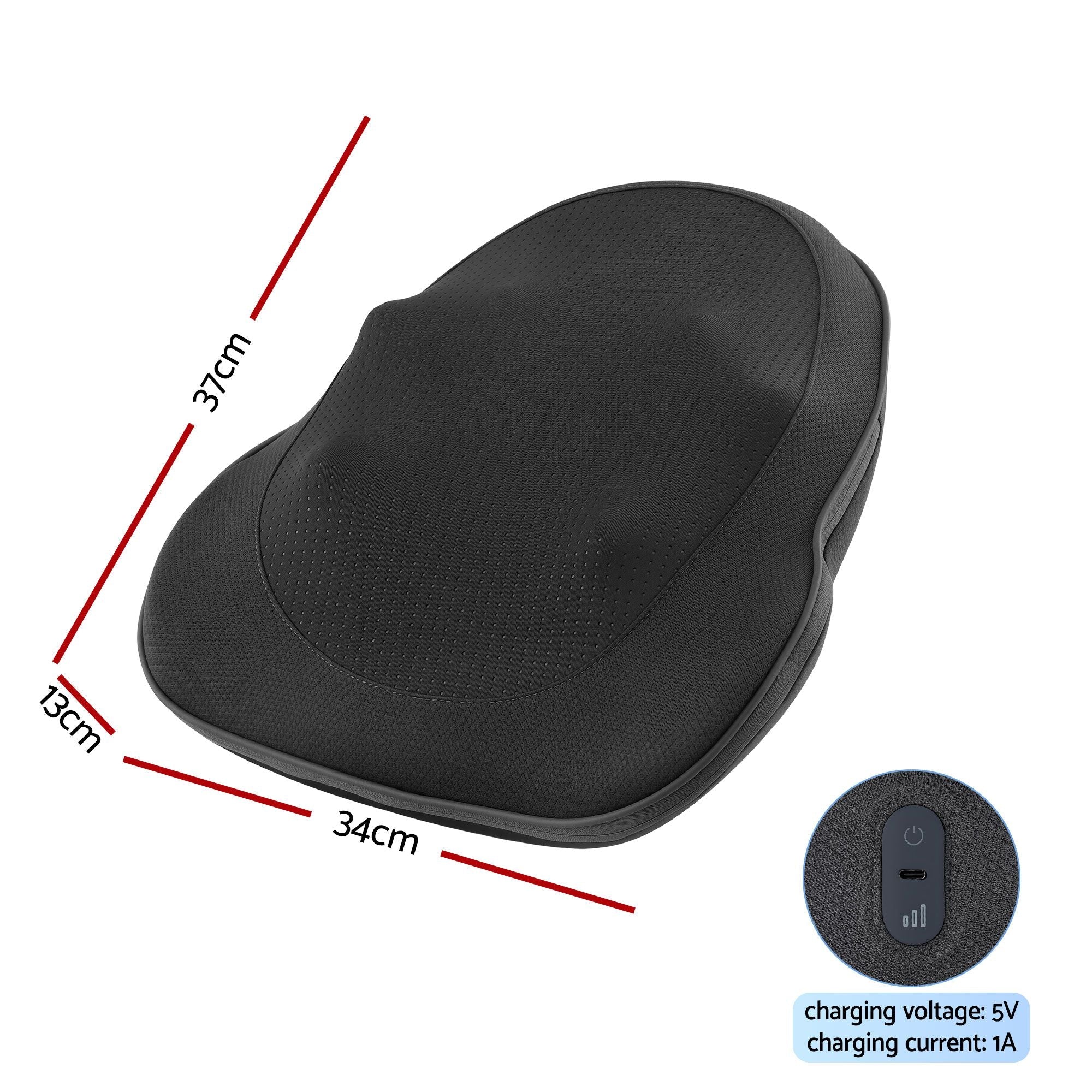 Back Massager with Heat, Cordless Electric Neck & Shoulder Massager Pillow, 3 - Speed Deep Tissue Kneading for Lumbar, Thigh & Calf, Portable Muscle Relief for Home & Office Use - Health & Beauty > Massage & Relaxation > Massagers - Rivercity House & Home Co. (ABN 18 642 972 209) - Affordable Modern Furniture Australia