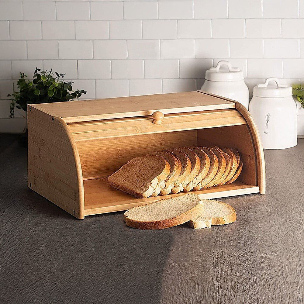 Bamboo Bread Box Kitchen Storage - Home & Garden > Kitchenware > Kitchen Utensils - Rivercity House & Home Co. (ABN 18 642 972 209) - Affordable Modern Furniture Australia