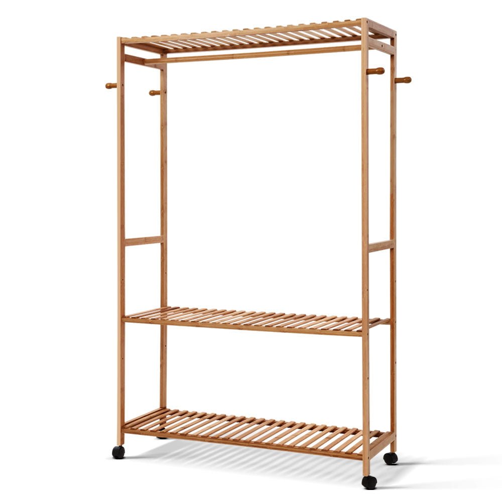 Bamboo Coat Stand Garment Hanger - Rivercity House & Home Co. (ABN 18 642 972 209) - Affordable Modern Furniture Australia