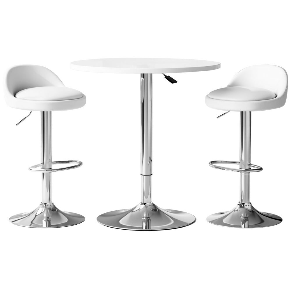Bar Table and Stools Set Dining Desk Kitchen Chairs Cafe Pub - Furniture > Bar Stools & Chairs > Table & Bar Stools - Rivercity House & Home Co. (ABN 18 642 972 209) - Affordable Modern Furniture Australia