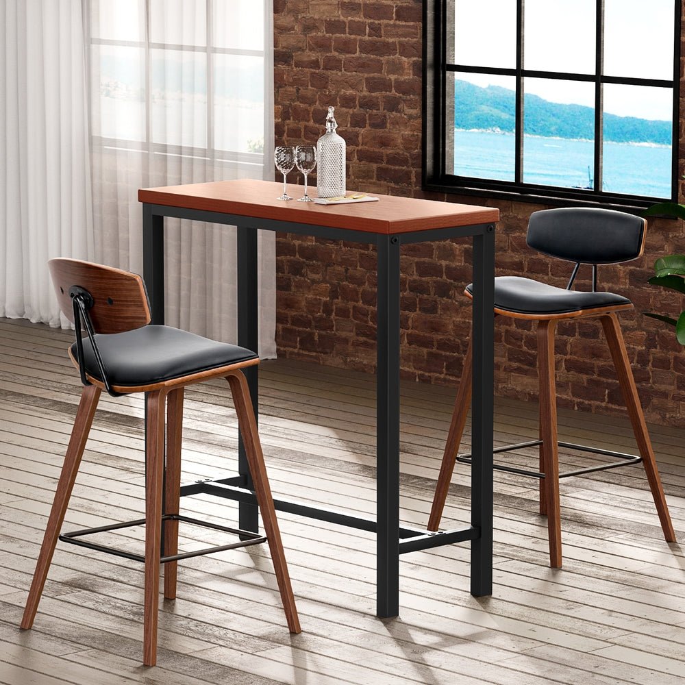 Bar Table and Stools Set Dining Desk Kitchen Chairs Cafe Pub - Furniture > Bar Stools & Chairs > Table & Bar Stools - Rivercity House & Home Co. (ABN 18 642 972 209) - Affordable Modern Furniture Australia