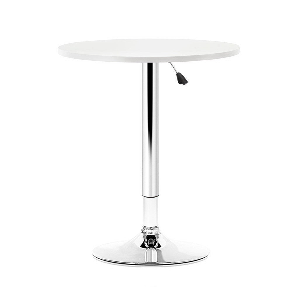 Bar Table Kitchen Tables Swivel Round Metal White - Rivercity House & Home Co. (ABN 18 642 972 209) - Affordable Modern Furniture Australia