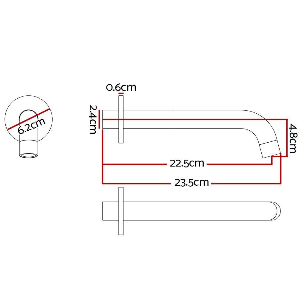 Bathroom Mixer Spout Wall Bath Tap Round Shower Bathtub Chrome - Home & Garden > Bathroom Accessories > Shower Accessories - Rivercity House & Home Co. (ABN 18 642 972 209) - Affordable Modern Furniture Australia