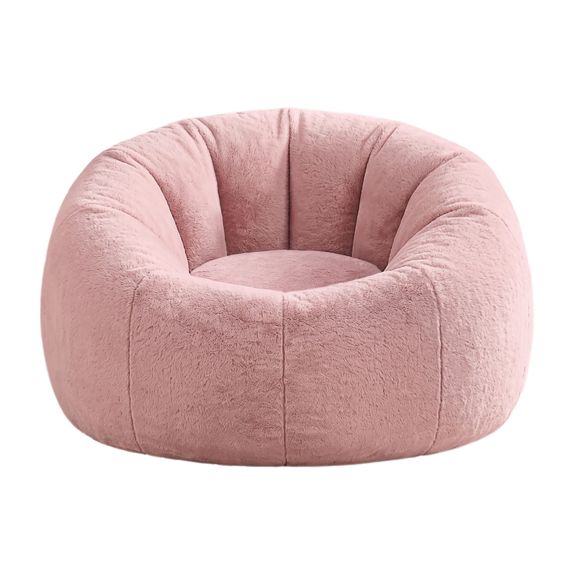 Bean Bag Chair Cover (No Filler) Soft Faux Fur Beanbag Cover Large Round Stuffed Animal Storage Bean Bag Cover Washable Lazy Sofa Cover for Adults Kids Teens, Pink - Furniture > Sofas > Sofa Accessories - Rivercity House & Home Co. (ABN 18 642 972 209) - Affordable Modern Furniture Australia