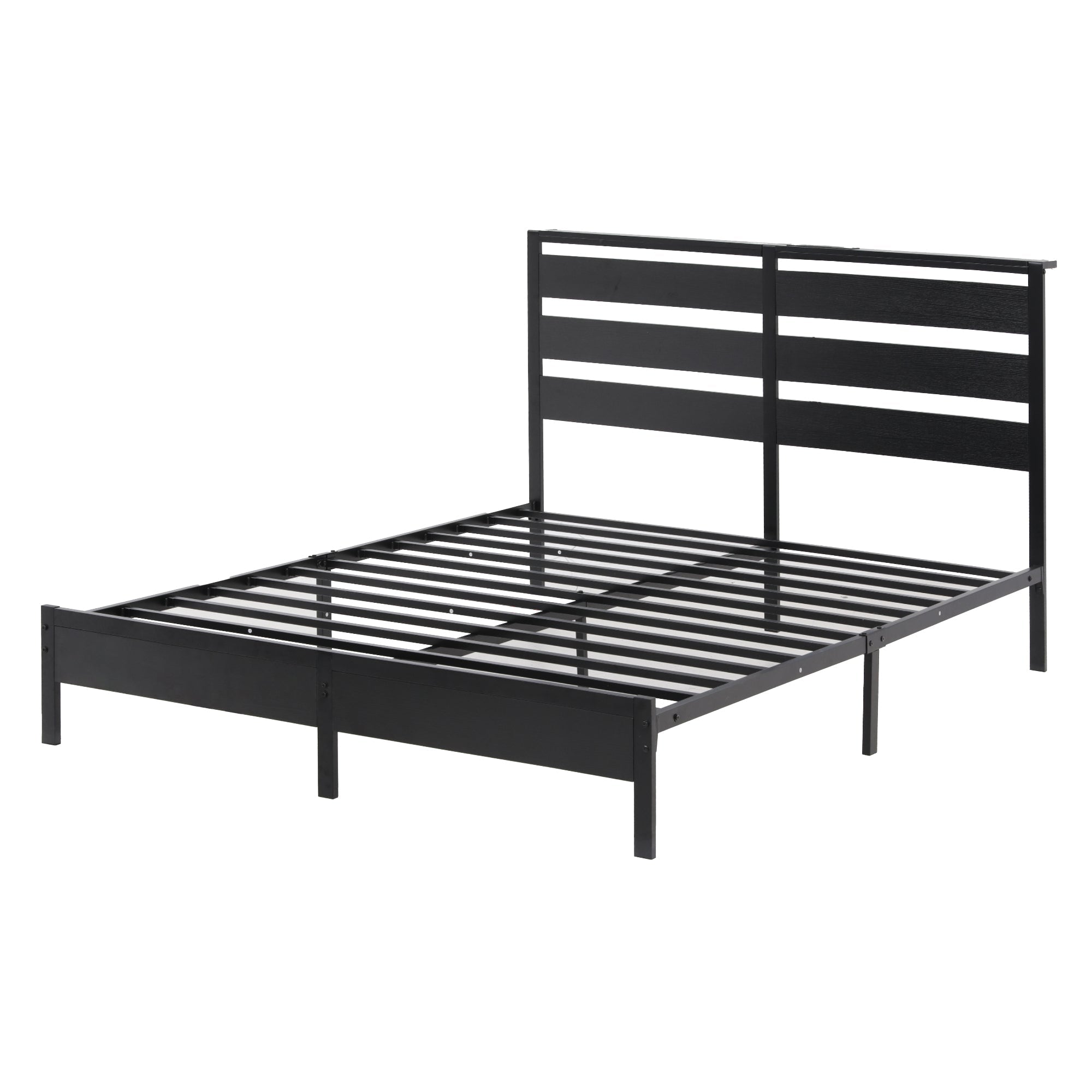 Bed Frame Double Size LED Metal Bed Base with Charging Station - Furniture > Bedroom > Beds & Bed Frames - Rivercity House & Home Co. (ABN 18 642 972 209) - Affordable Modern Furniture Australia